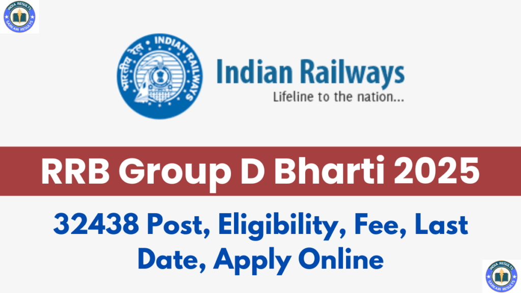 RRB Group D Bharti 2025 for 32438 Post, Eligibility, Fee, Last Date, Apply Online