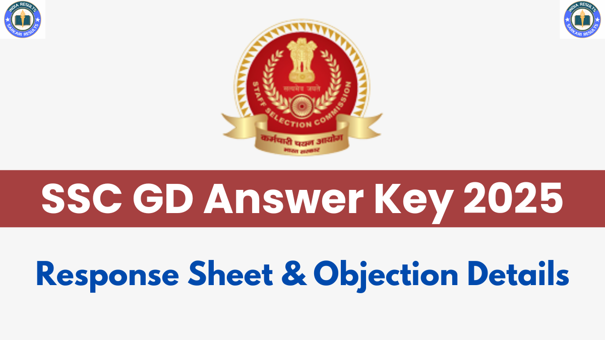 SSC GD Answer Key 2025