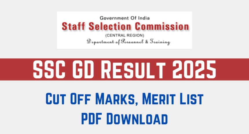 SSC GD Result 2025