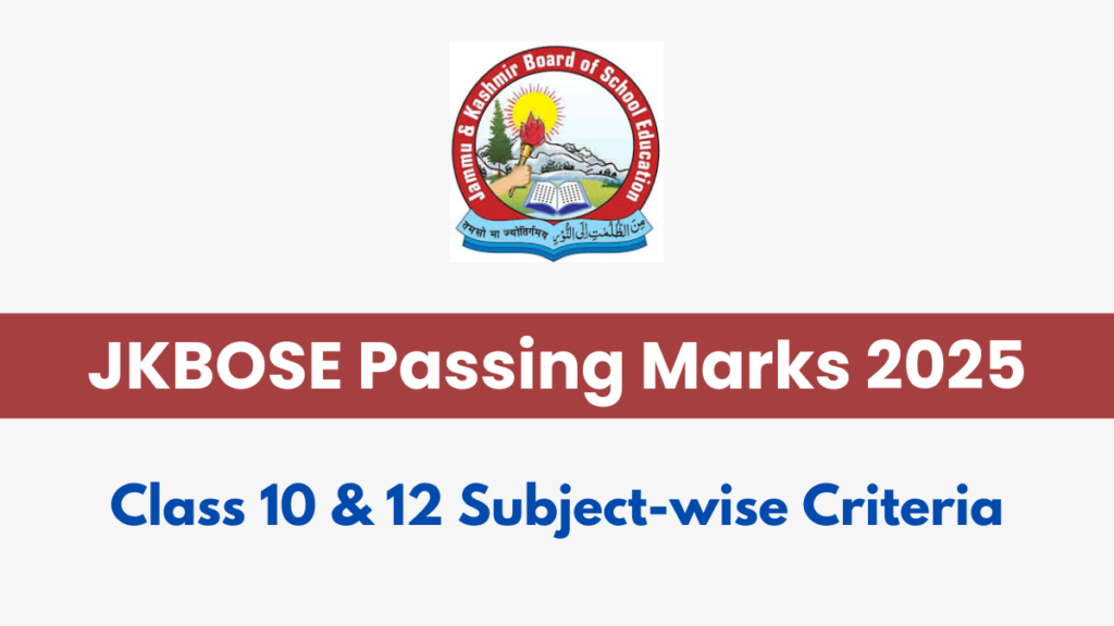 JKBOSE Passing Marks 2025